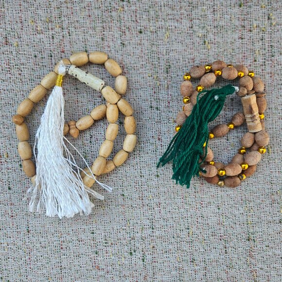 Lot of 2 Prayer Tasbeeh Pray Beads Real Wood Handmade Beads Muslim Tasbeh - Picture 3 of 10